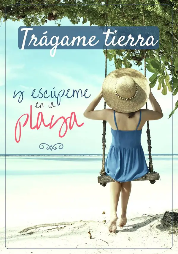 Imágenes graciosas en la playa con frases